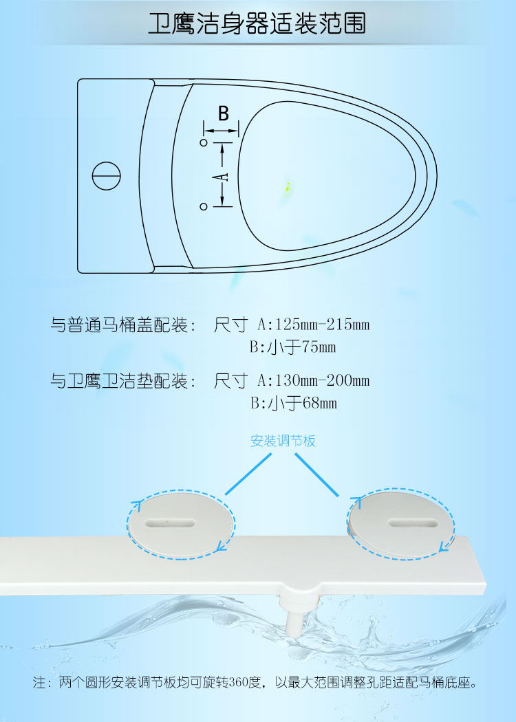 卫鹰洁身器适装范围