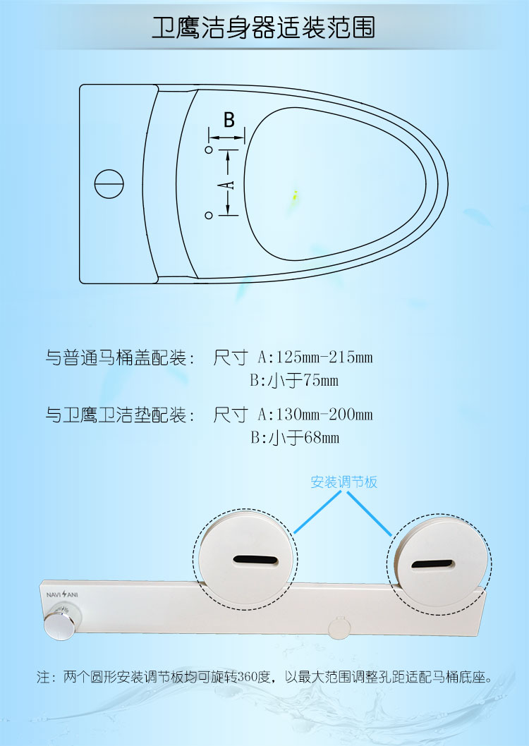 洁身器安装范围